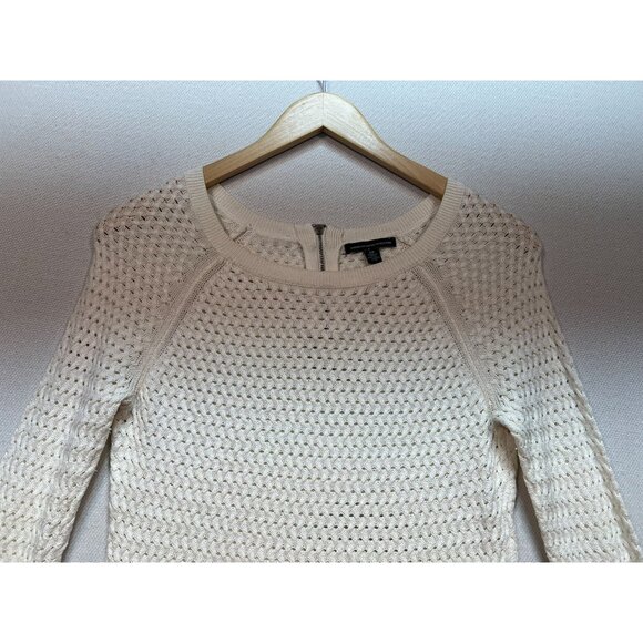 American Eagle Outfitters Women Sweater Small White Open Knit Long Sleeve Casual - Picture 4 of 12